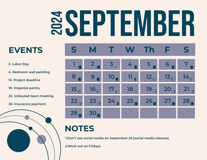 September 2024 Calendar With Moon Phases