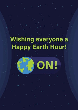Happy Earth Hour Greeting Card