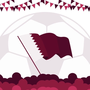 Qatar National Sports Day Cartoon Vector