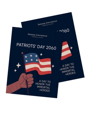 Blank Patriots' Day Flyer