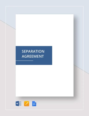 Separation Agreement Template