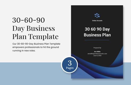 30-60-90-Day Business Plan Template 30-60-90-Day Business Plan Template