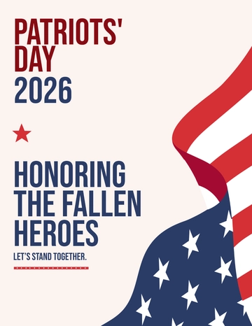 Free Patriots' Day Flyer Template to Edit Online