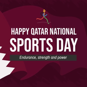 Qatar National Sports Day Whatsapp Post