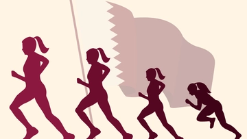 Free Qatar National Sports Day Banner Background Template to Edit Online
