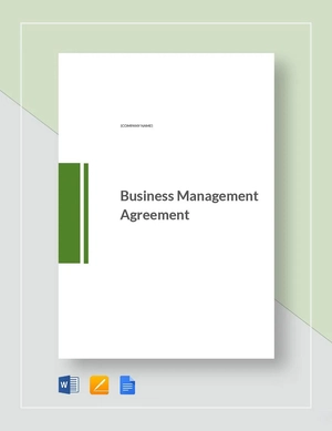 Business Management Agreement Template