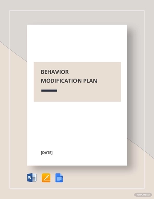 Behavior Modification Plan Template