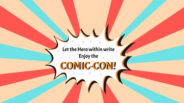 Free Comic-Con Wishes Background Template to Edit Online