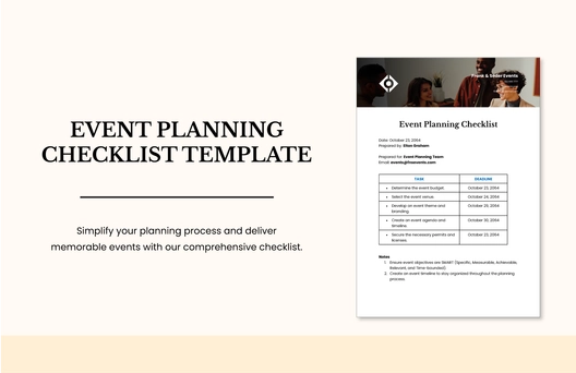 Event Planning Checklist Template