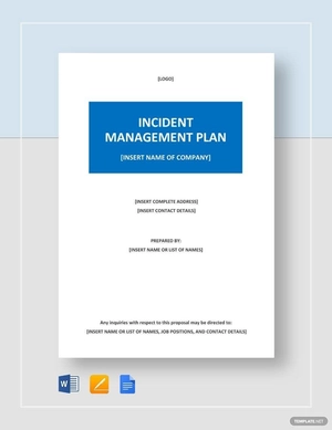 Incident Management Plan Template