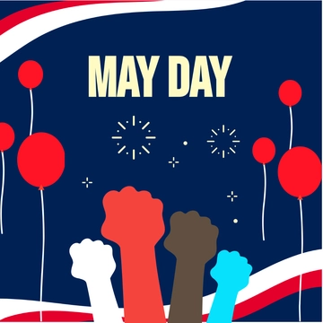 Free May Day Clipart Template to Edit Online
