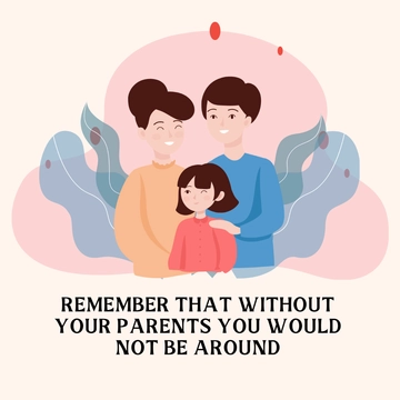 Free Parents' Day Whatsapp Post Template to Edit Online