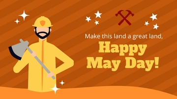 Free May Day Greeting Card Background Template to Edit Online