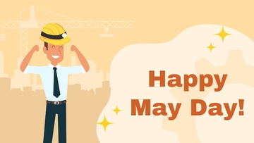 Free May Day Cartoon Background Template to Edit Online