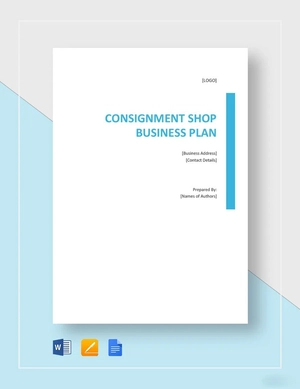 Consignment Shop Business Plan Template