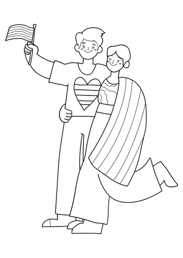 Free Pride Month Cartoon Drawing Template to Edit Online
