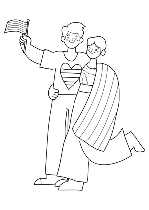 Pride Month Cartoon Drawing