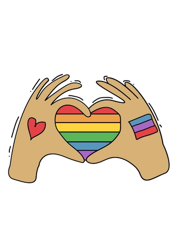 Free Pride Month Color Drawing Template to Edit Online