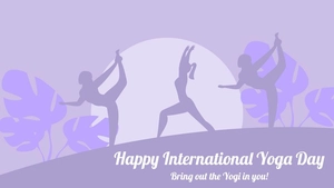 International Yoga Day Greeting Card Background