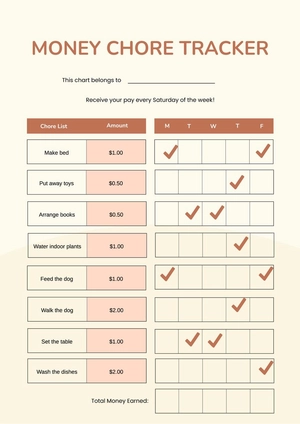 Money Chore Chart