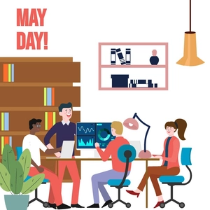 May Day Flat Design Vector