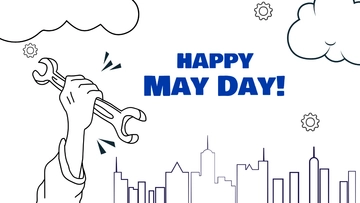 Free May Day Drawing Background Template to Edit Online