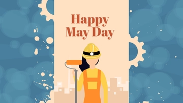 Free May Day Blur Background Template to Edit Online
