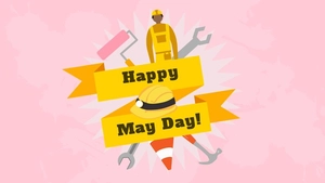 May Day Pink Background