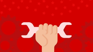 May Day Red Background