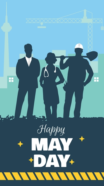 Free May Day iPhone Background Template to Edit Online