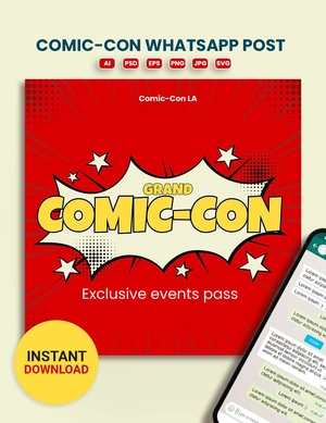 Comic-Con Whatsapp Post