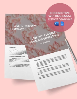 Descriptive Writing Essay Template