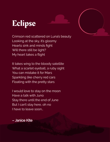 Free Poetry Writing Template to Edit Online