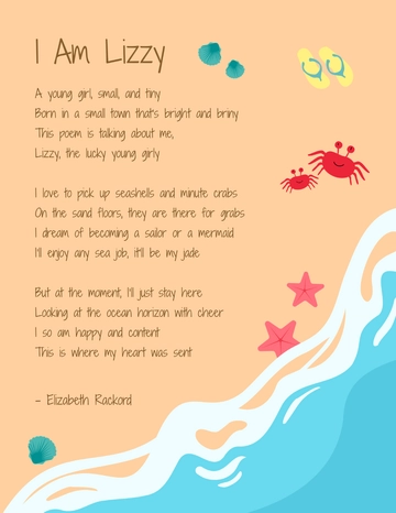 Free Bio Poetry Writing Template to Edit Online