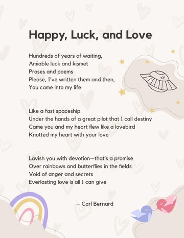 Free Acrostic Poetry Writing Template to Edit Online