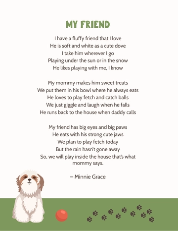 Free Kids Poetry Template to Edit Online