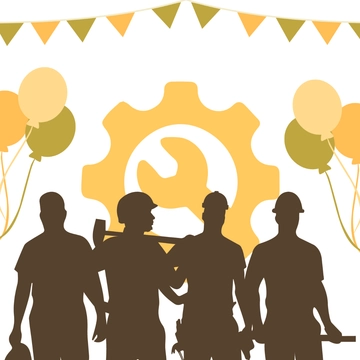 Free Happy May Day Illustration Template to Edit Online