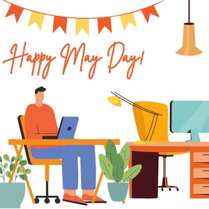 Happy May Day Vector