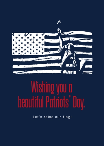 Free Patriots' Day Wishes Template to Edit Online