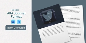 APA Journal Format Template