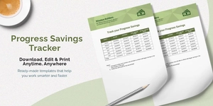 Track Your Progress Savings Tracker Template