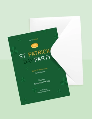 St Patrick's Day Party Invitation Template