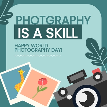 Free World Photography Day FB Post Template to Edit Online