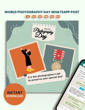 World Photography Day Whatsapp Post