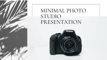 Free Minimal Photo Studio Presentation Template to Edit Online