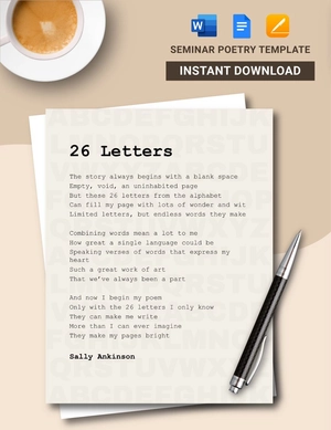 Seminar Poetry Template