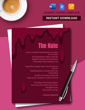 Concept Poetry Template