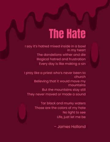 Free Concept Poetry Template to Edit Online