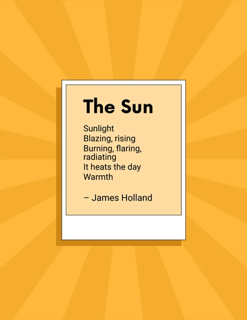 Free Cinquain Poetry Template to Edit Online