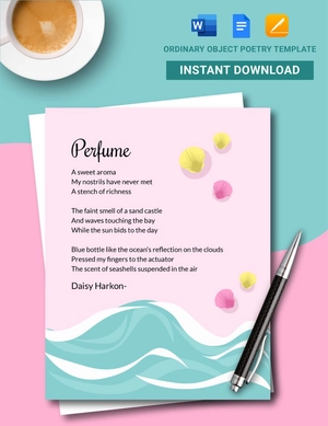 Ordinary Object Poetry Template